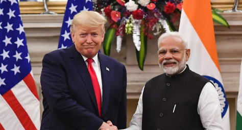 Modi meets with Trump.