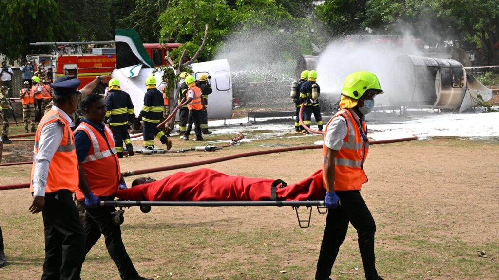 Post Ahmedabad flight crash, AAI undertakes full-scale emergency exercise at Chennai airport