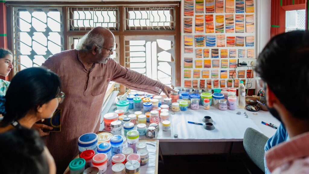 A rare behind the scenes look at artist Balan Nambiar’s home studio in Bengaluru