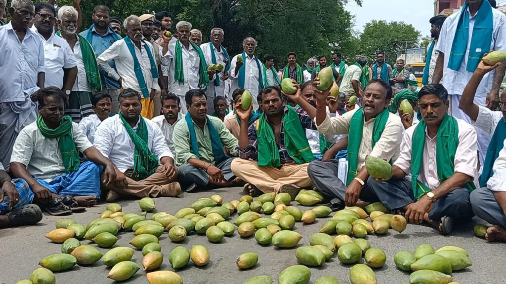 Over 50 mango farmers booked for blocking road on TN-AP border