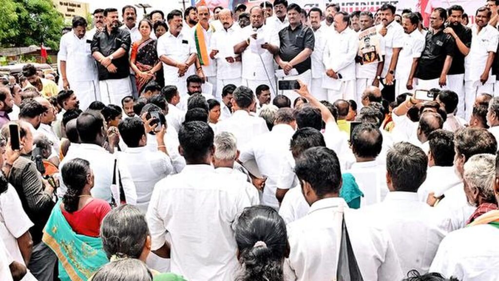 Sivaganga youth’s custodial death: AIADMK, BJP cadres condemn DMK govt.