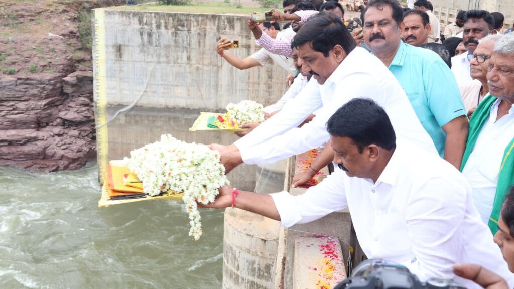 Krishna water released into SRBC from Banakacherla Complex