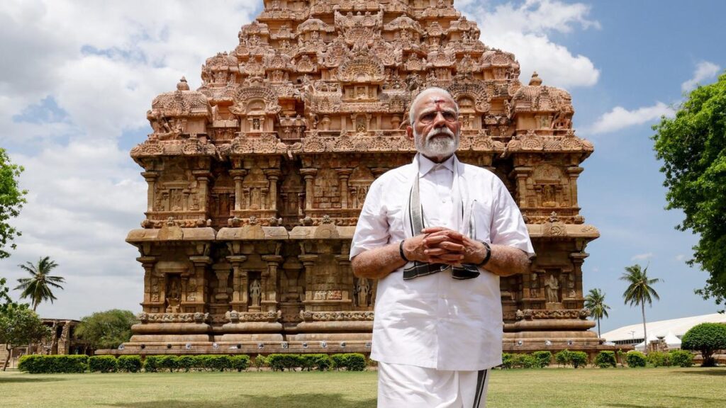 Prime Minister Narendra Modi soaks in spiritual experience on his visit to Gangaikonda Cholapuram