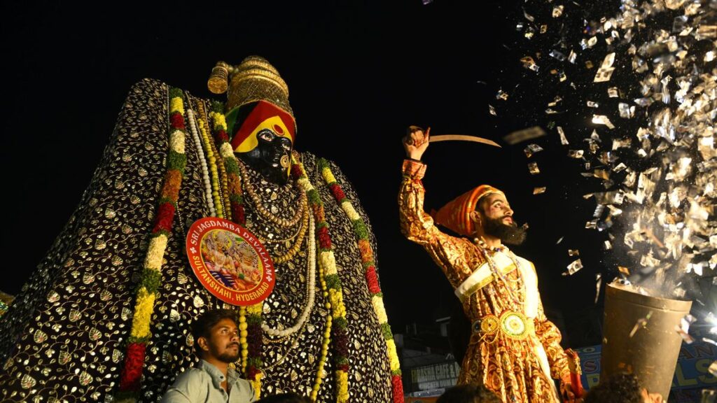Bonalu Ghattam wends peacefully through Hyderabad’s Old City streets