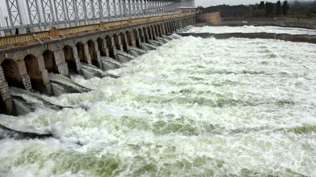 Outflow from KRS reservoir stepped up to 85,000 cusecs