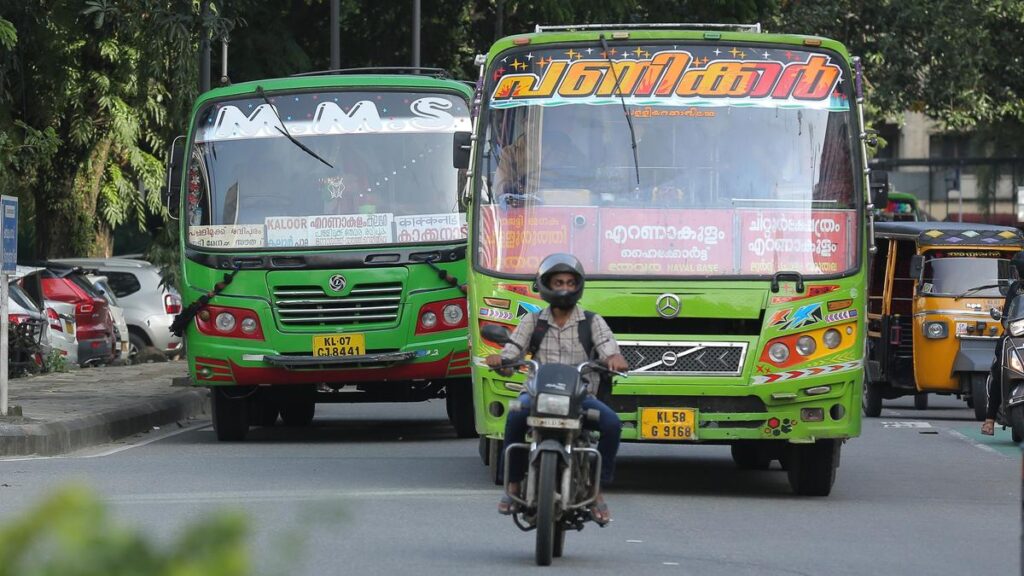 Speeding private buses continue to pose a safety threat to motorists on Kochi city roads