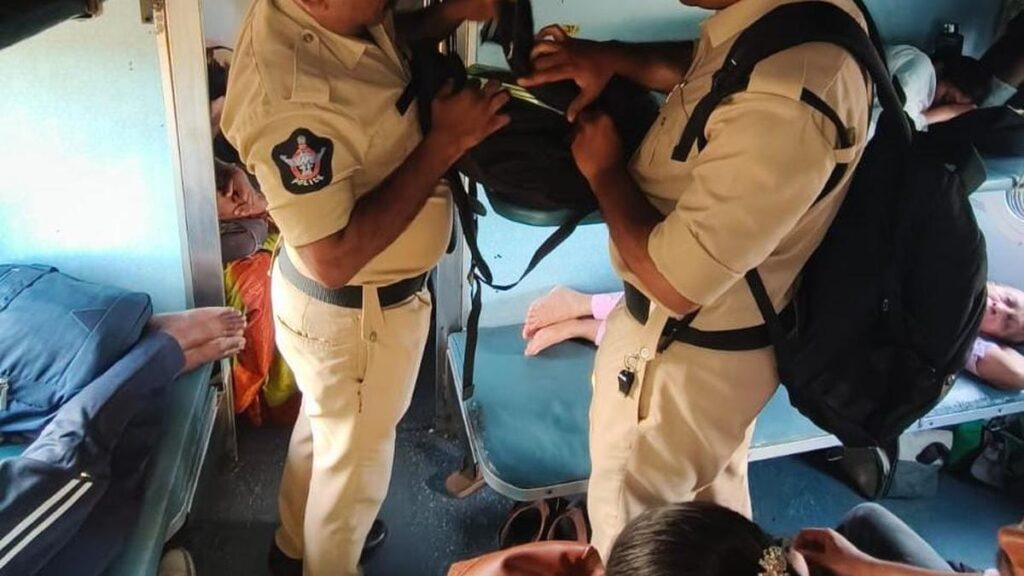 Drive against drugs: police checks trains in Annamayya district