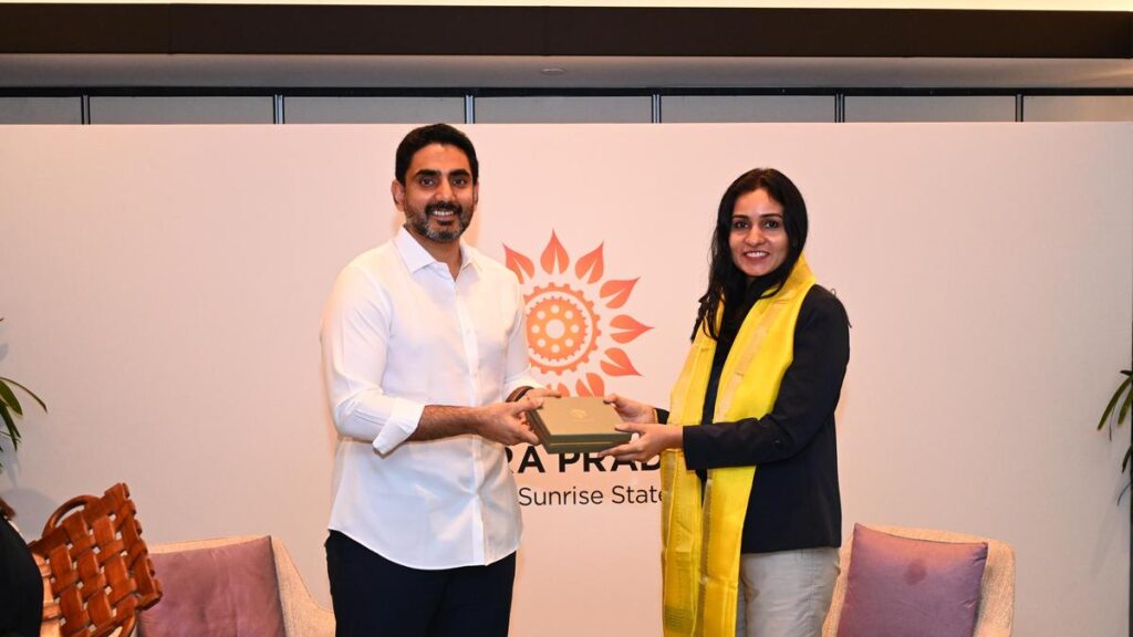 Lokesh invites ST Telemedia to establish Green Energy Data Centre in Visakhapatnam