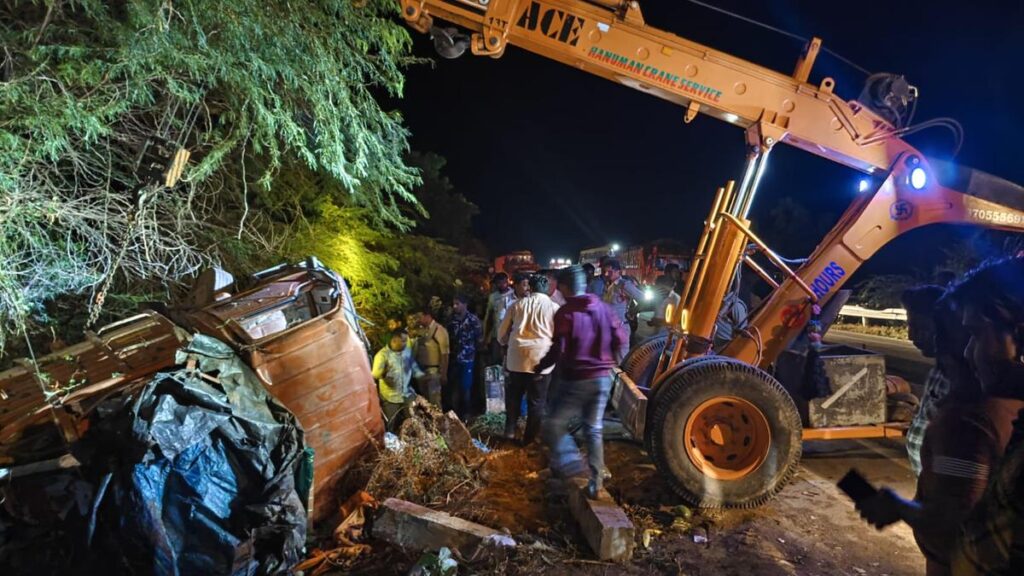 Nine farm workers killed, 10 others injured after mango-laden lorry overturns near Railway Kodur