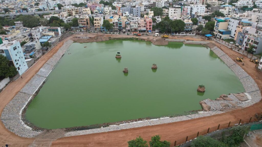 Hyderabad lake rejuvenation: After years of drought and doubt, Bathukamma Kunta begins to fill up