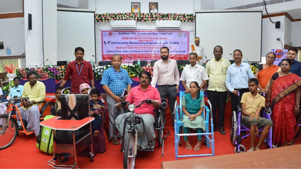 Welfare aids worth ₹52.91 lakh distributed to 251 differently abled persons in Nagapattinam
