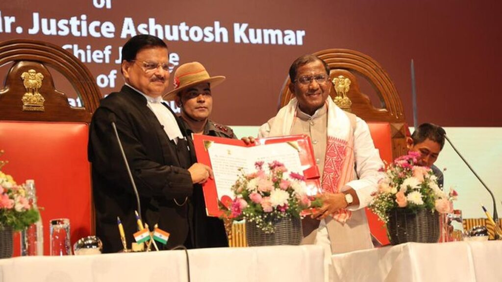 Justice Ashutosh Kumar takes oath as Chief Justice of Gauhati High Court