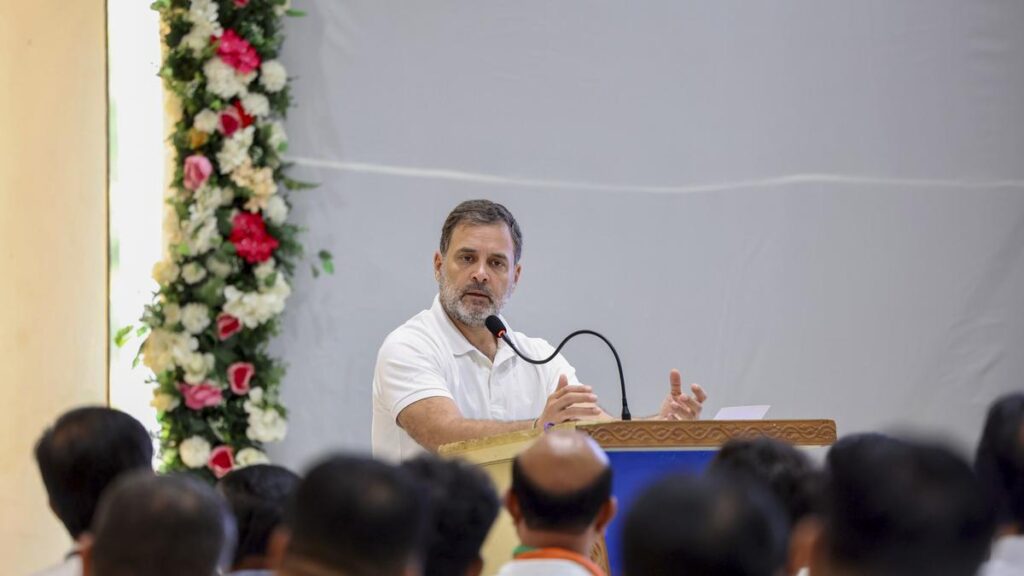 Gujarat Congress camp: Rahul Gandhi blames ‘biased umpire’ ECI for poll defeats; slams BJP-RSS ‘control’
