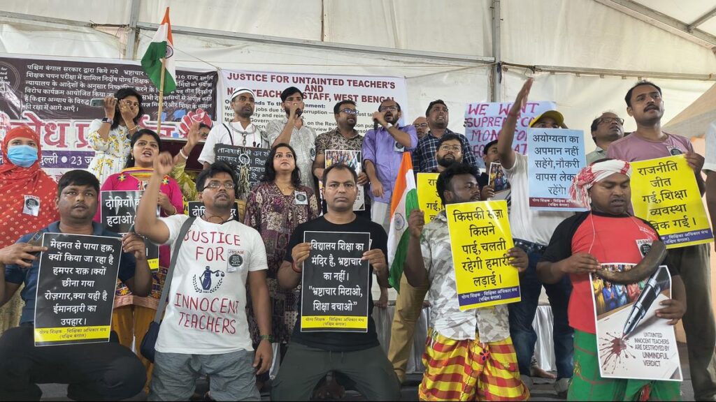 ‘Untainted’ teachers and non-teaching staff left in the lurch, both in Kolkata and Delhi