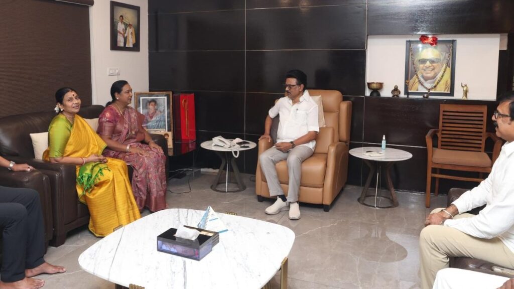 Premallatha Vijayakant meets T.N. CM Stalin, enquires about his health