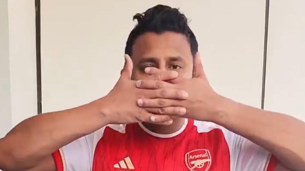Arsenal fans in Kerala accord star striker Viktor Gyökeres a rousing reception through social video